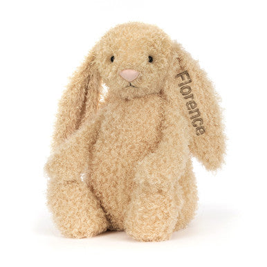 Personalized Bashful Luxe Bunny Curly Big