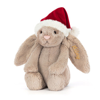Personalized Bashful Christmas Bunny