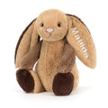 Personalized Bashful Patchwork Brown Bunny